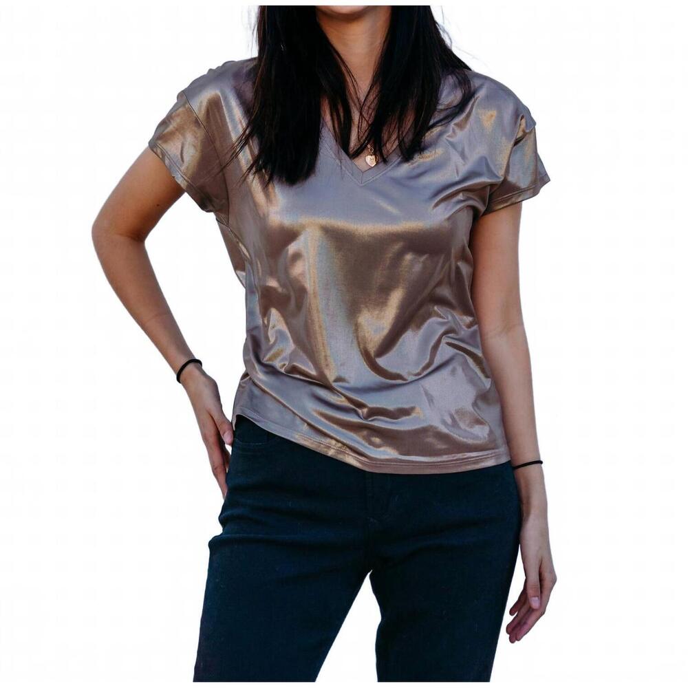NEW ANOTHER LOVE lumi top in gold